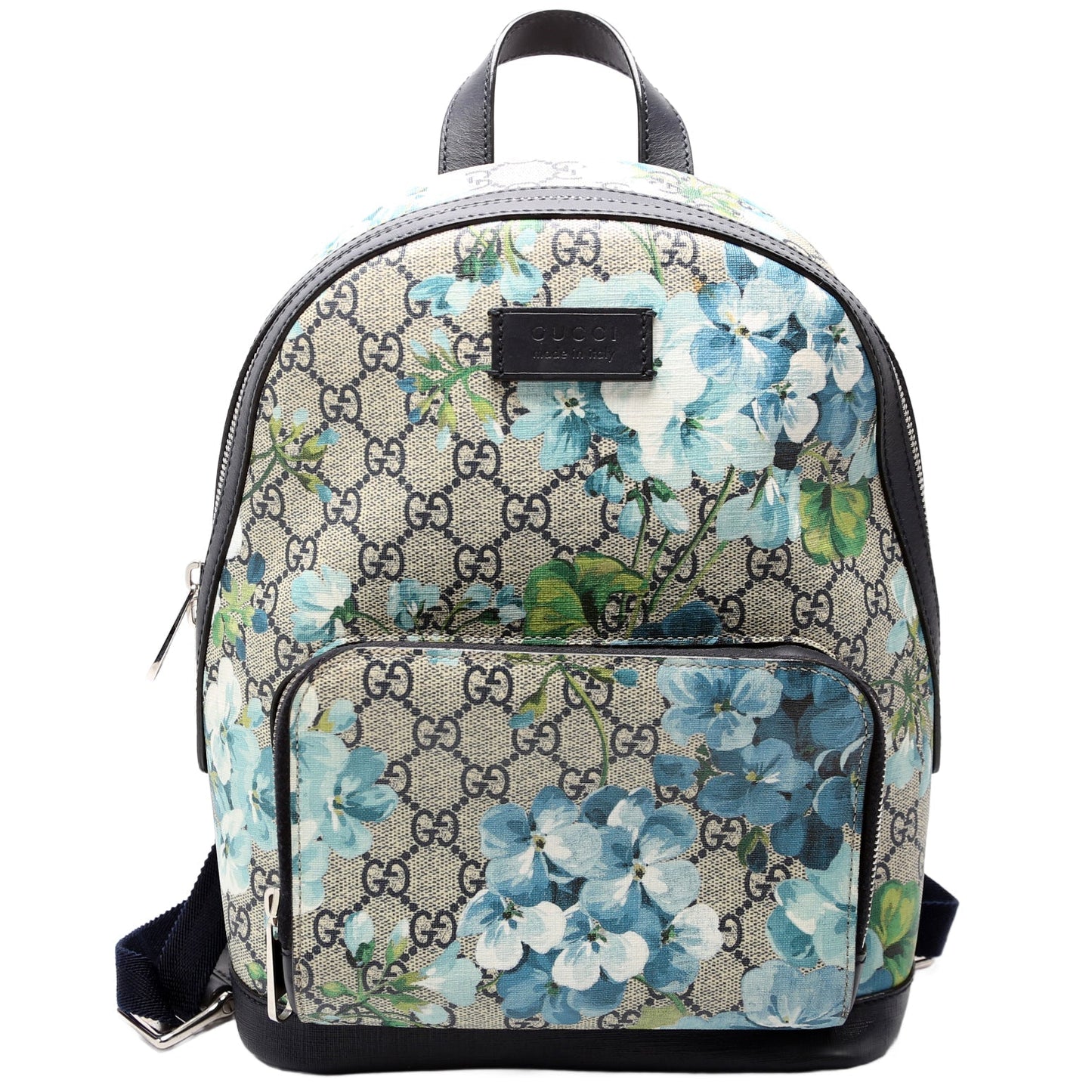 Gucci 427042 GG Supreme Blooms Backpack Navy Bag