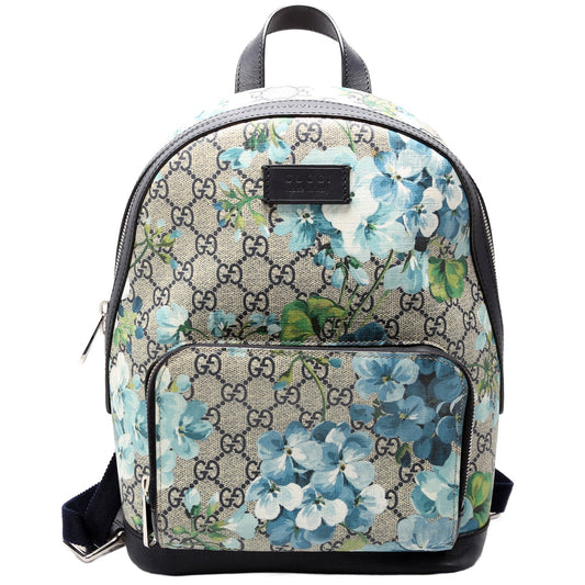Gucci 427042 GG Supreme Blooms Backpack Navy Bag