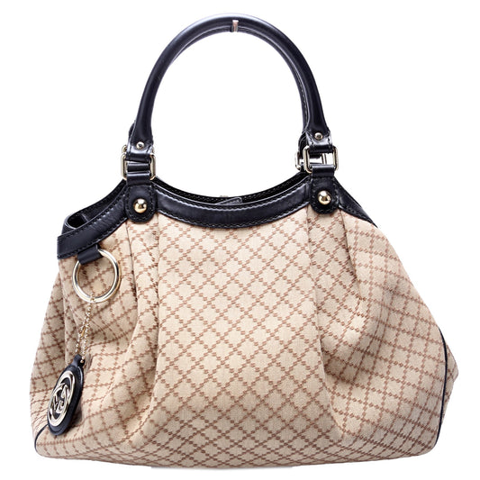 Gucci Sukey Diamante Canvas Medium 211944 Bag