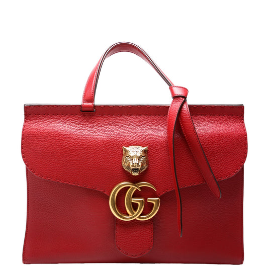 Gucci Marmont Top Handle Red Bag