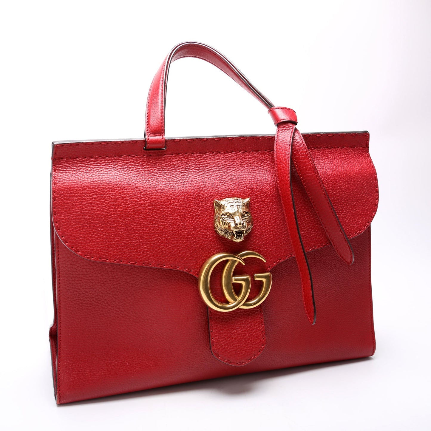 Gucci Marmont Top Handle Red Bag