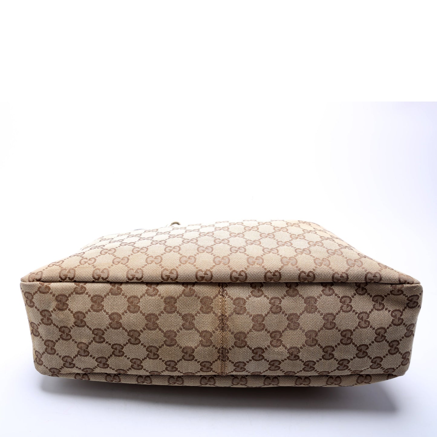 Gucci 115867 Horsebit GG Canvas Hobo Bag
