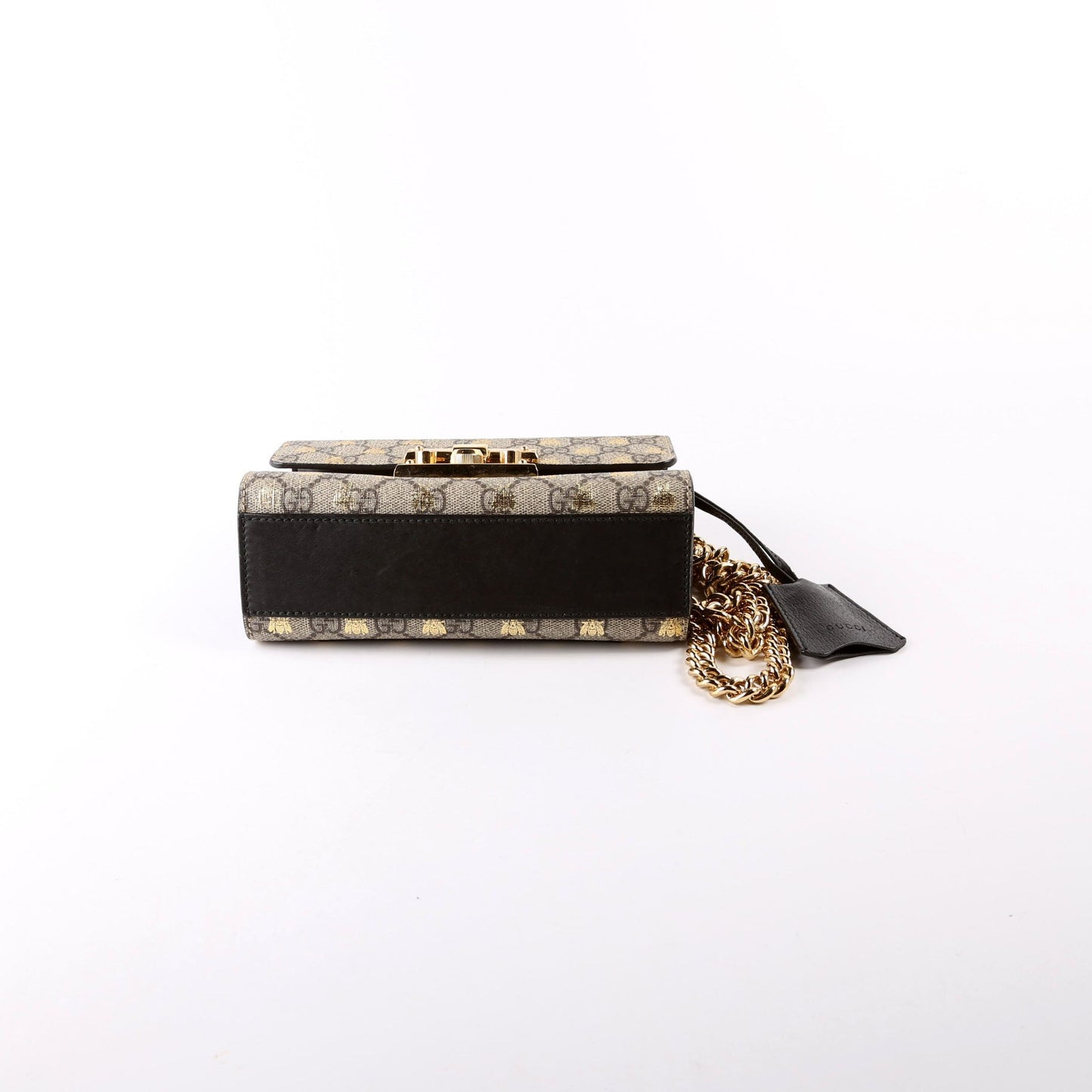 Gucci 409487 Padlock GG Supreme Bee Small Bag
