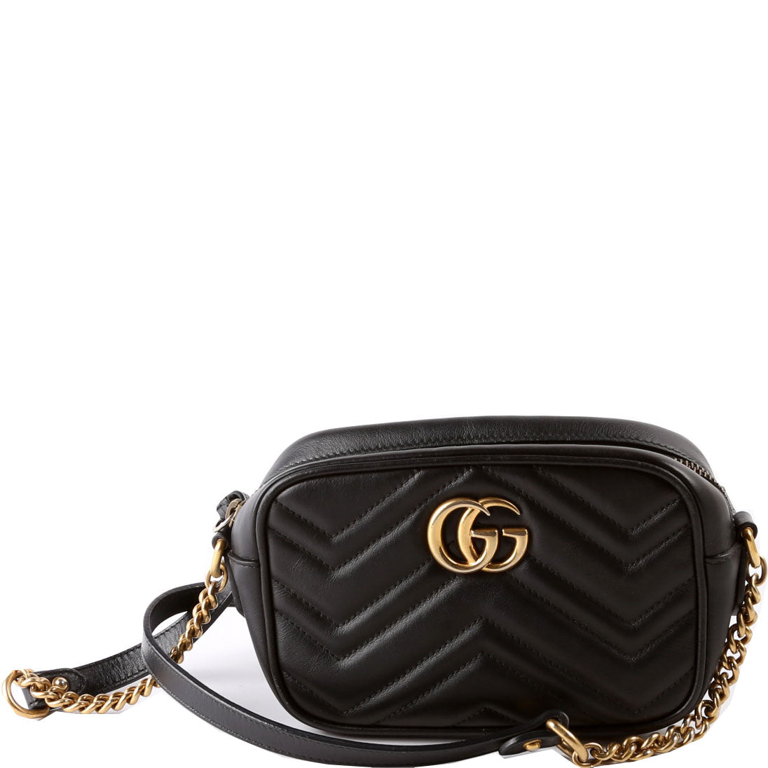 Gucci 448085 Marmont Mini Camera Black Bag