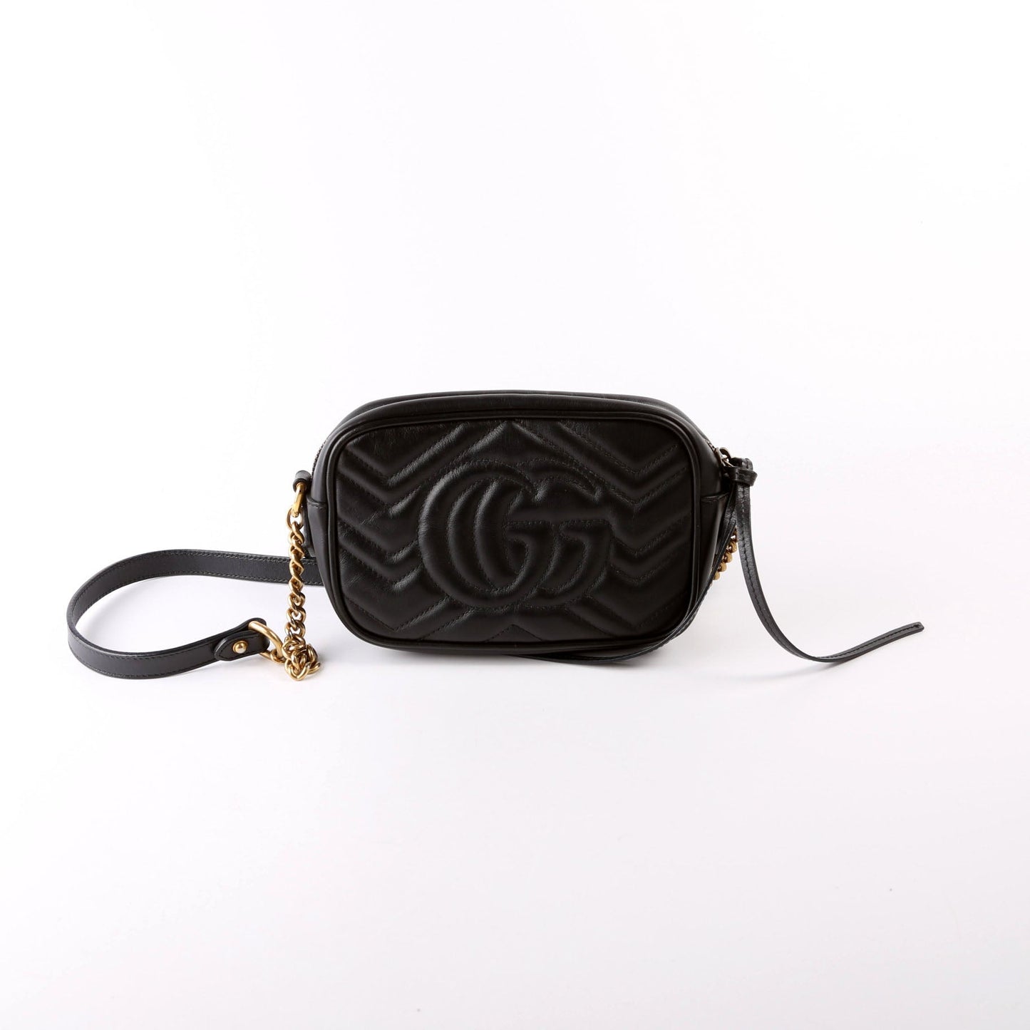 Gucci 448085 Marmont Mini Camera Black Bag