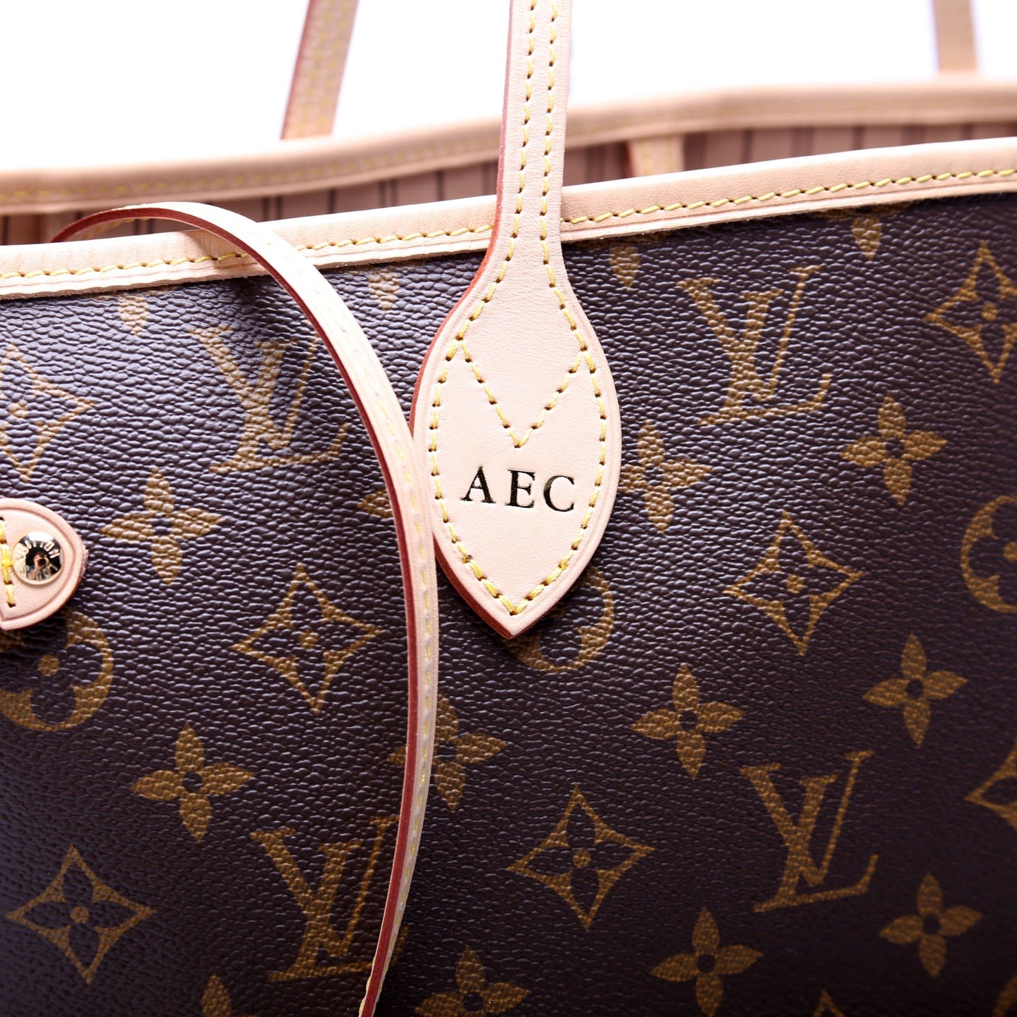 Louis Vuitton Neverfull W/Wallet MM Monogram Beige