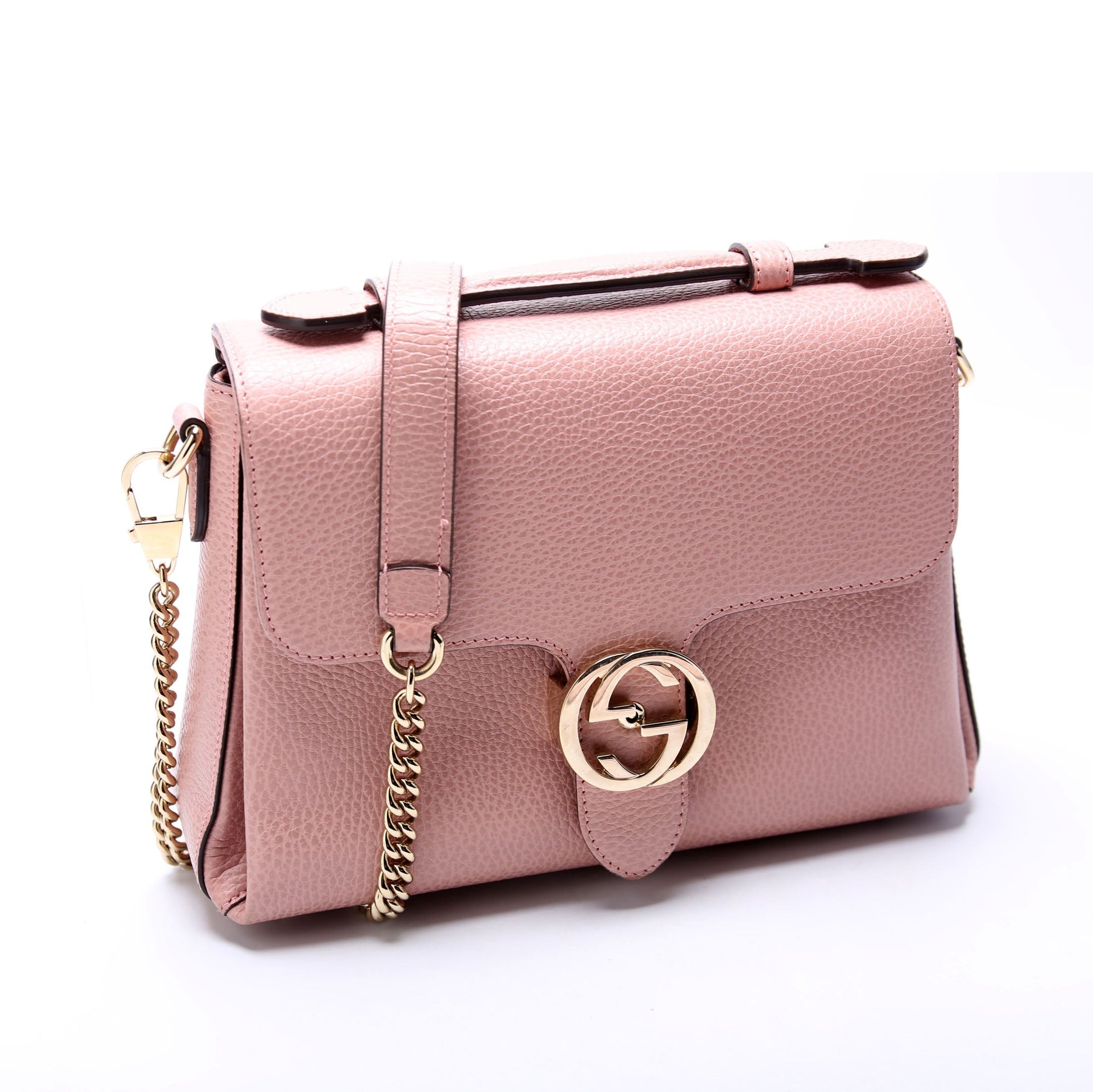 Gucci 510302 Medium Interlock Satchel Pink Bag