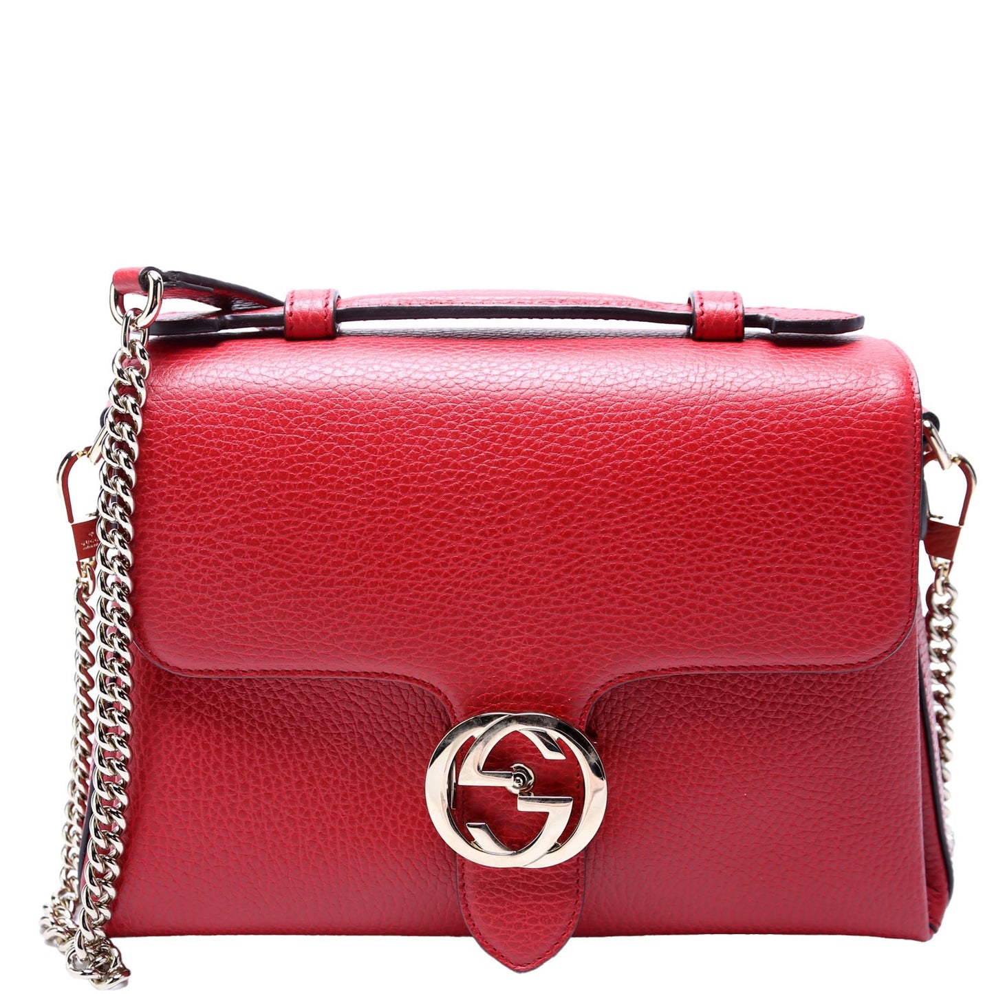 Gucci 510302 Medium Interlocking Satchel Red Bag