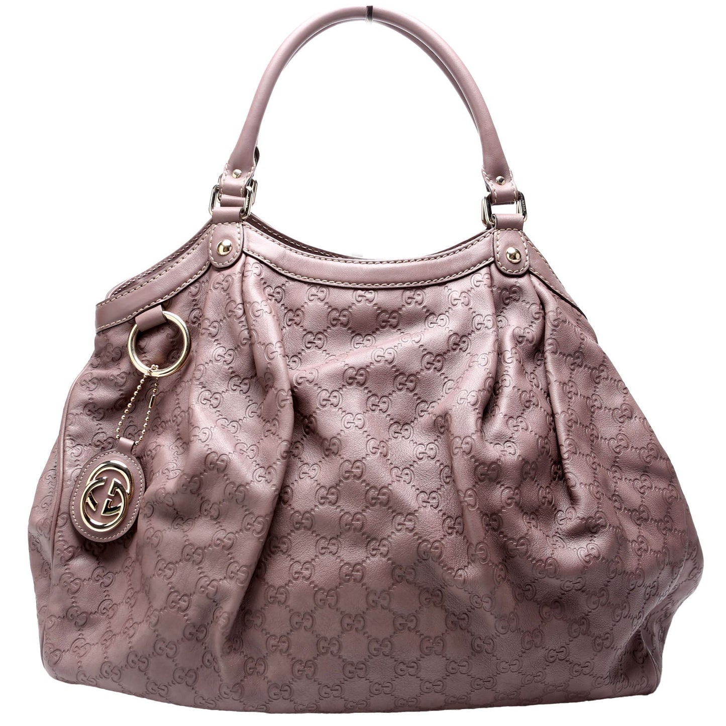 Gucci 211943 Sukey Leather Large Mauve Bag