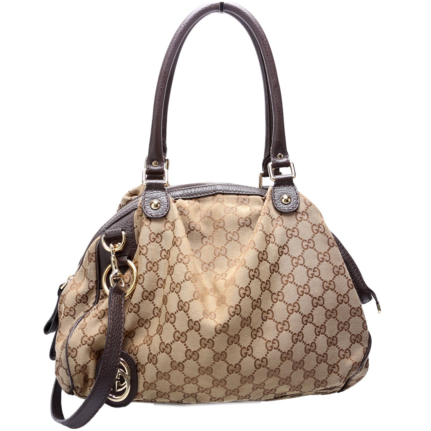 Gucci 364841 GG Canvas Sukey Medium Boston Bag