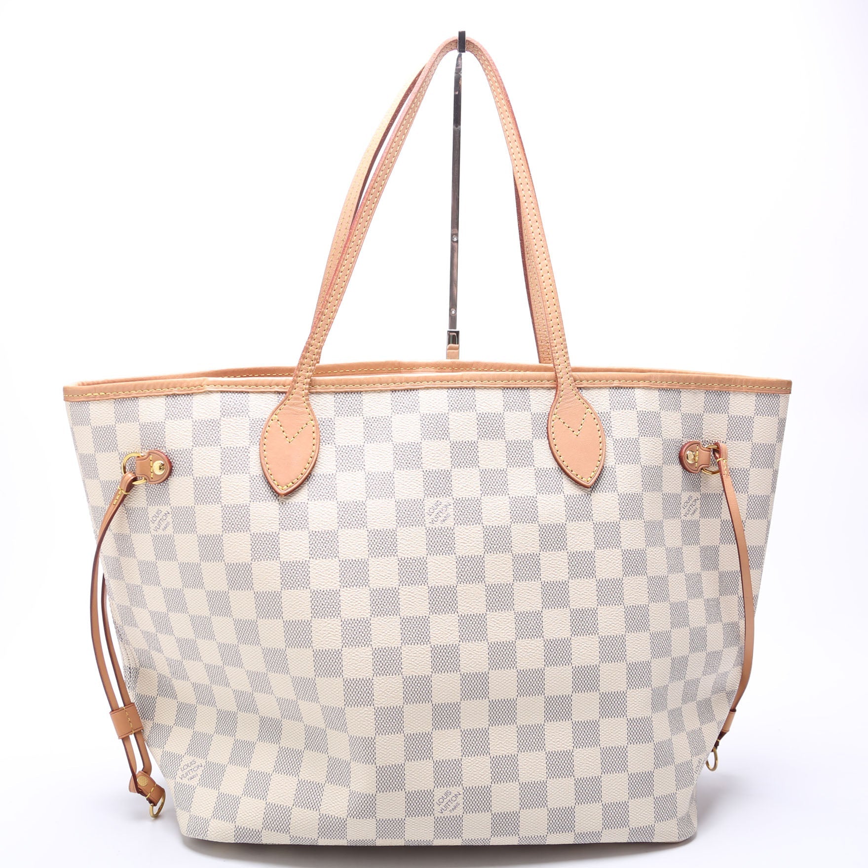 Louis Vuitton Neverfull W/Wallet MM Damier Azur Pink