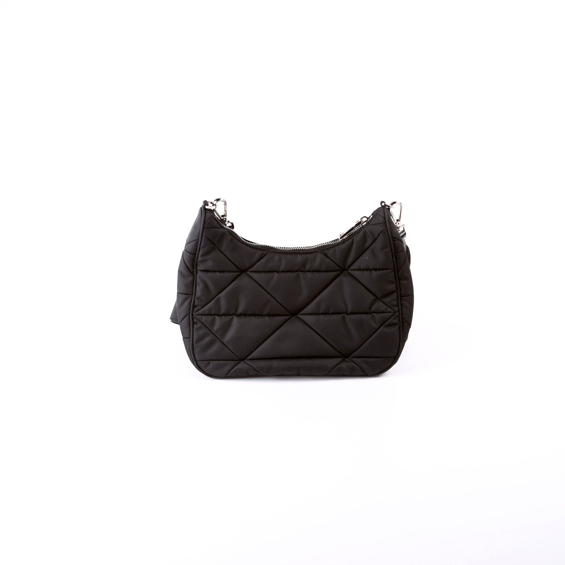 Prada 1BC151 Padded Re-Nylon Shoulder Black Bag