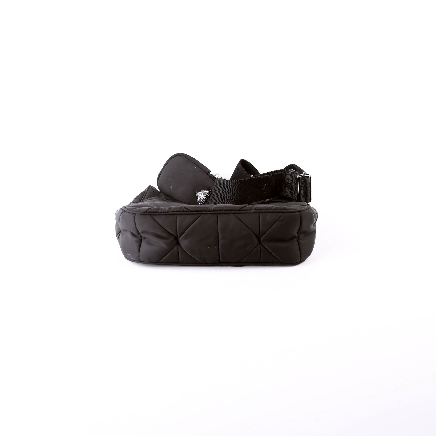 Prada 1BC151 Padded Re-Nylon Shoulder Black Bag