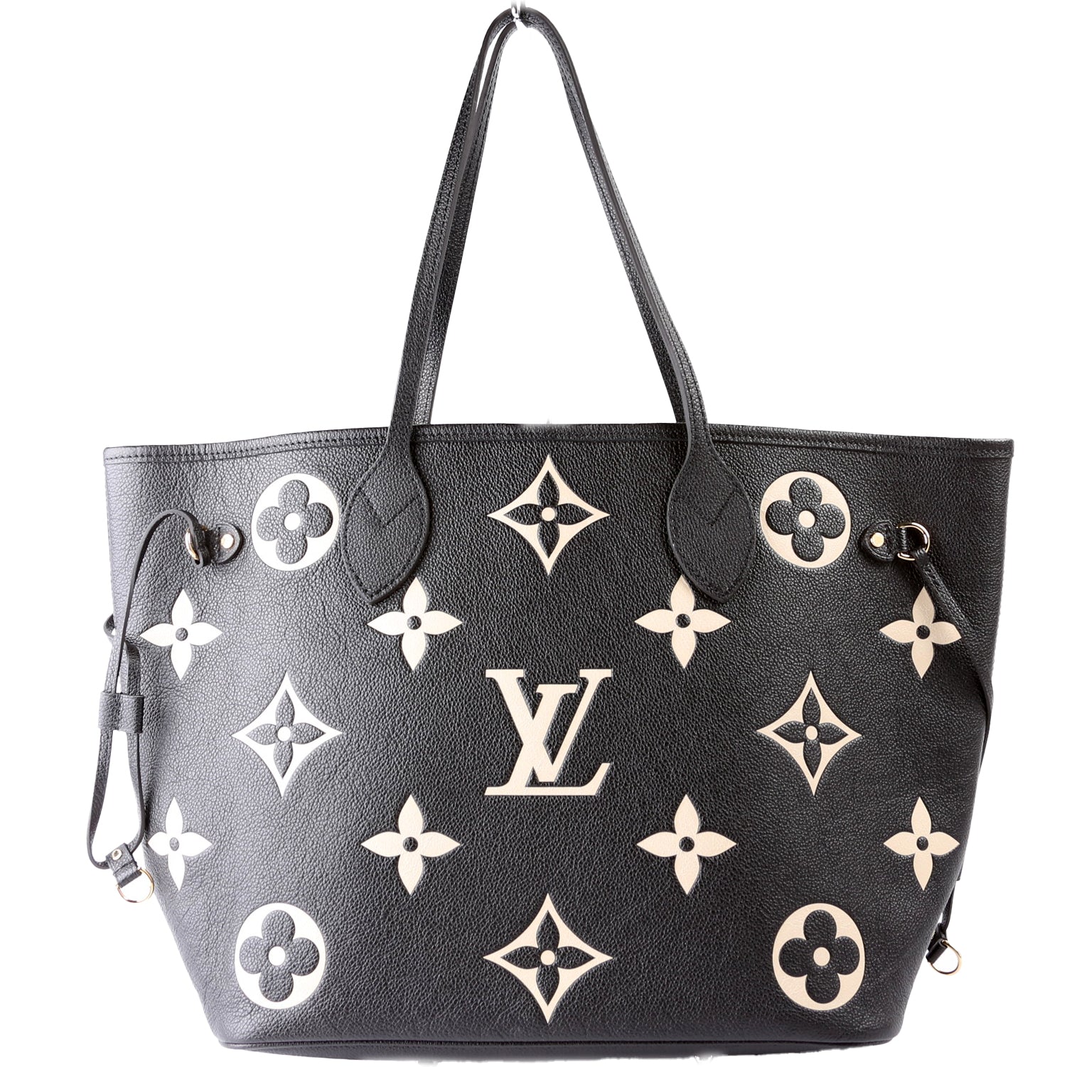 Louis Vuitton Neverfull with Wallet MM Bicolor Empreinte Black