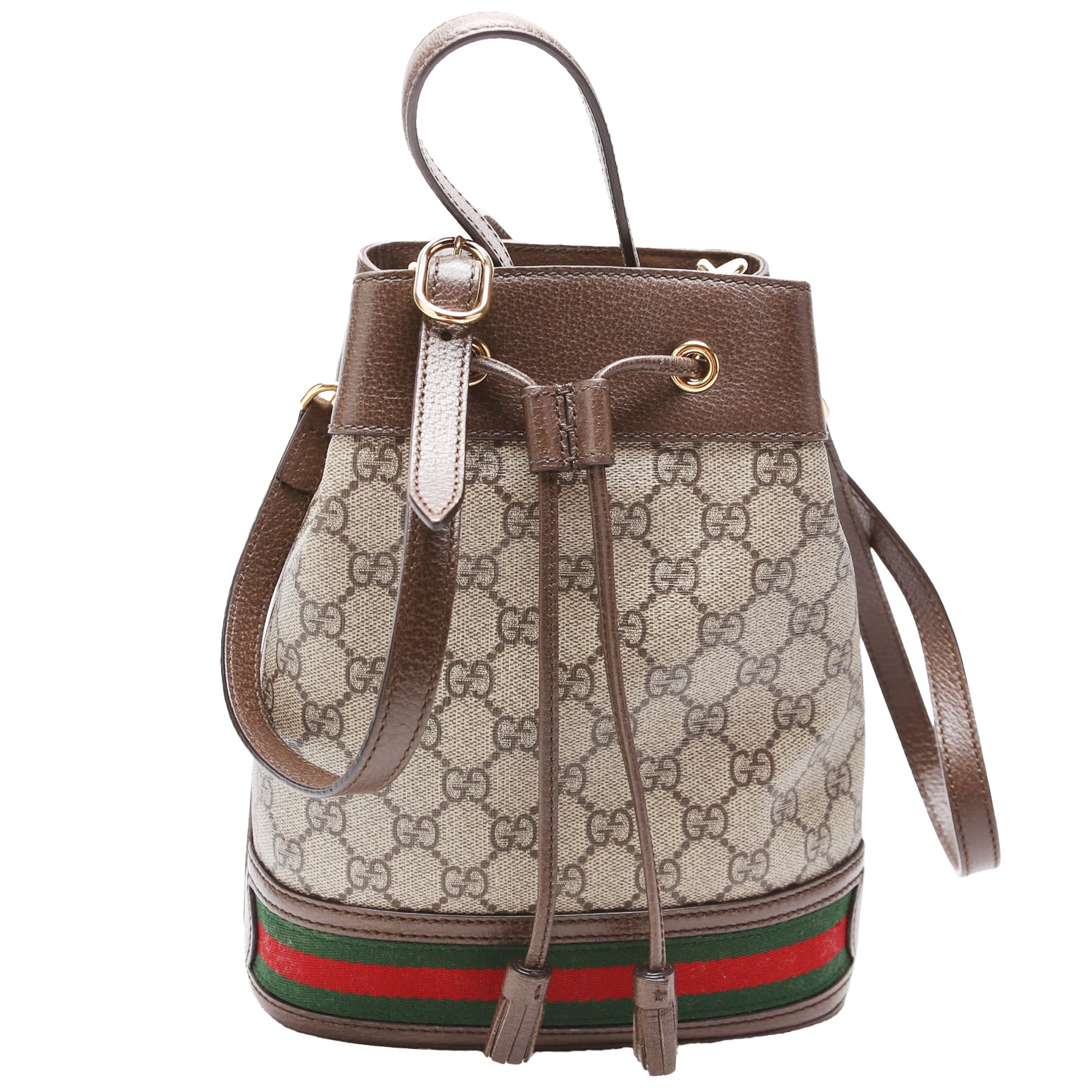 Gucci 550621 Ophidia Flora Bucket Brown Bag