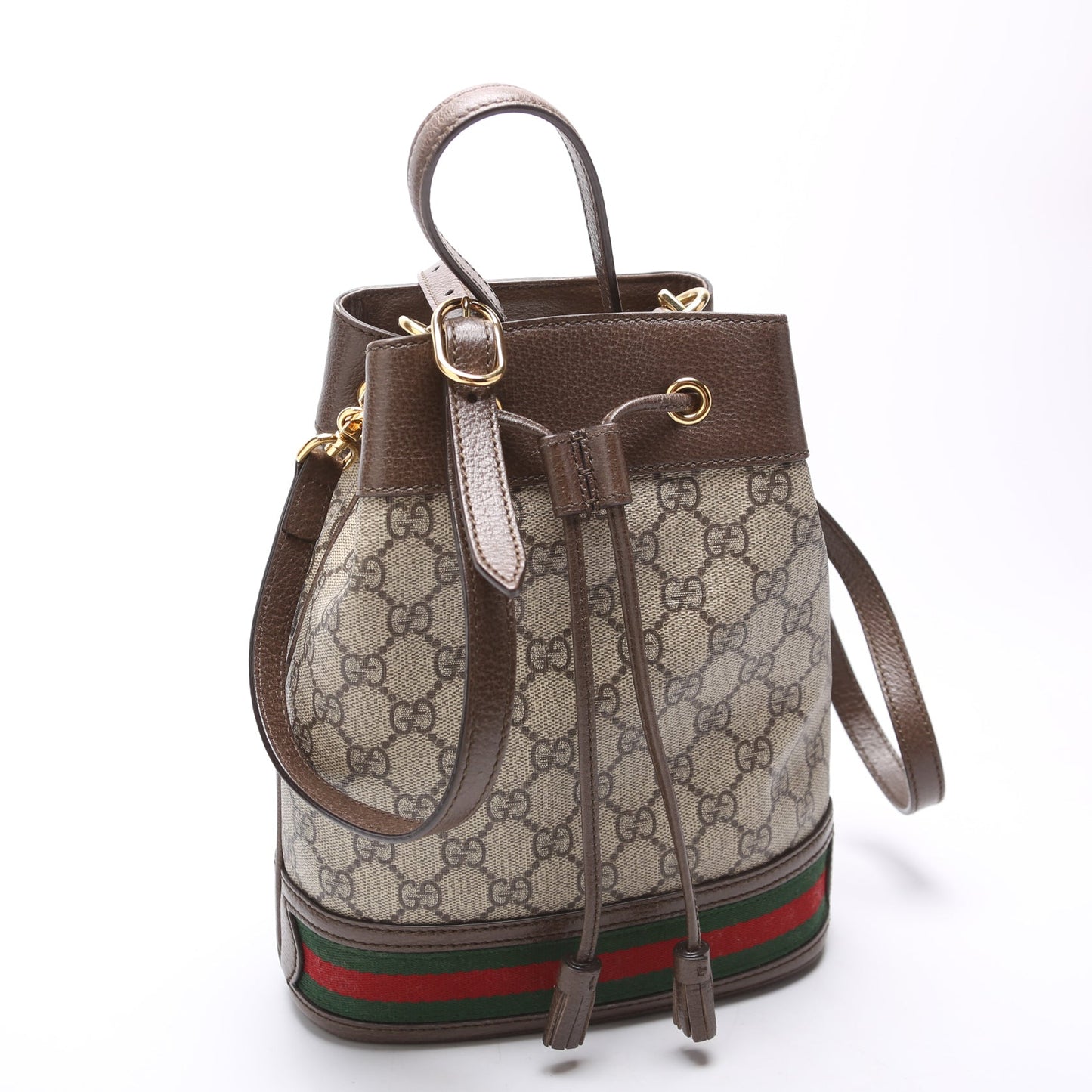 Gucci 550621 Ophidia Flora Bucket Brown Bag