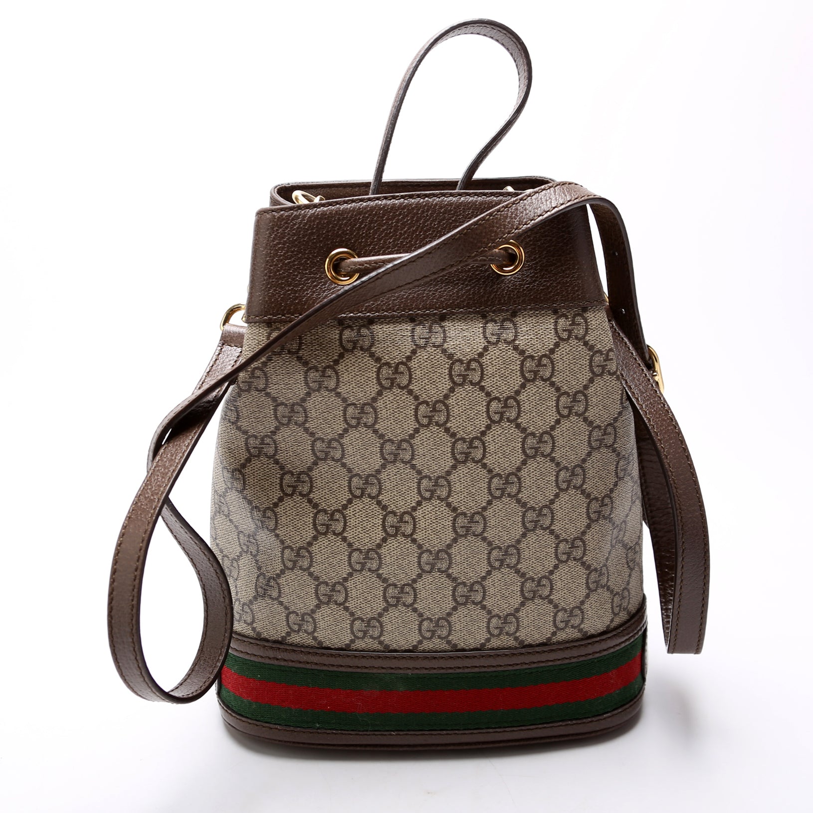 Gucci 550621 Ophidia Flora Bucket Brown Bag