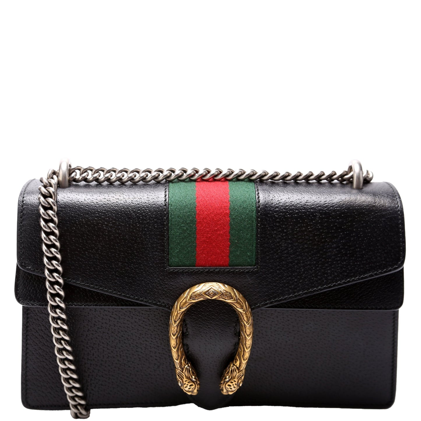 Gucci 400249 Dionysus Leather Shoulder Small Black Bag