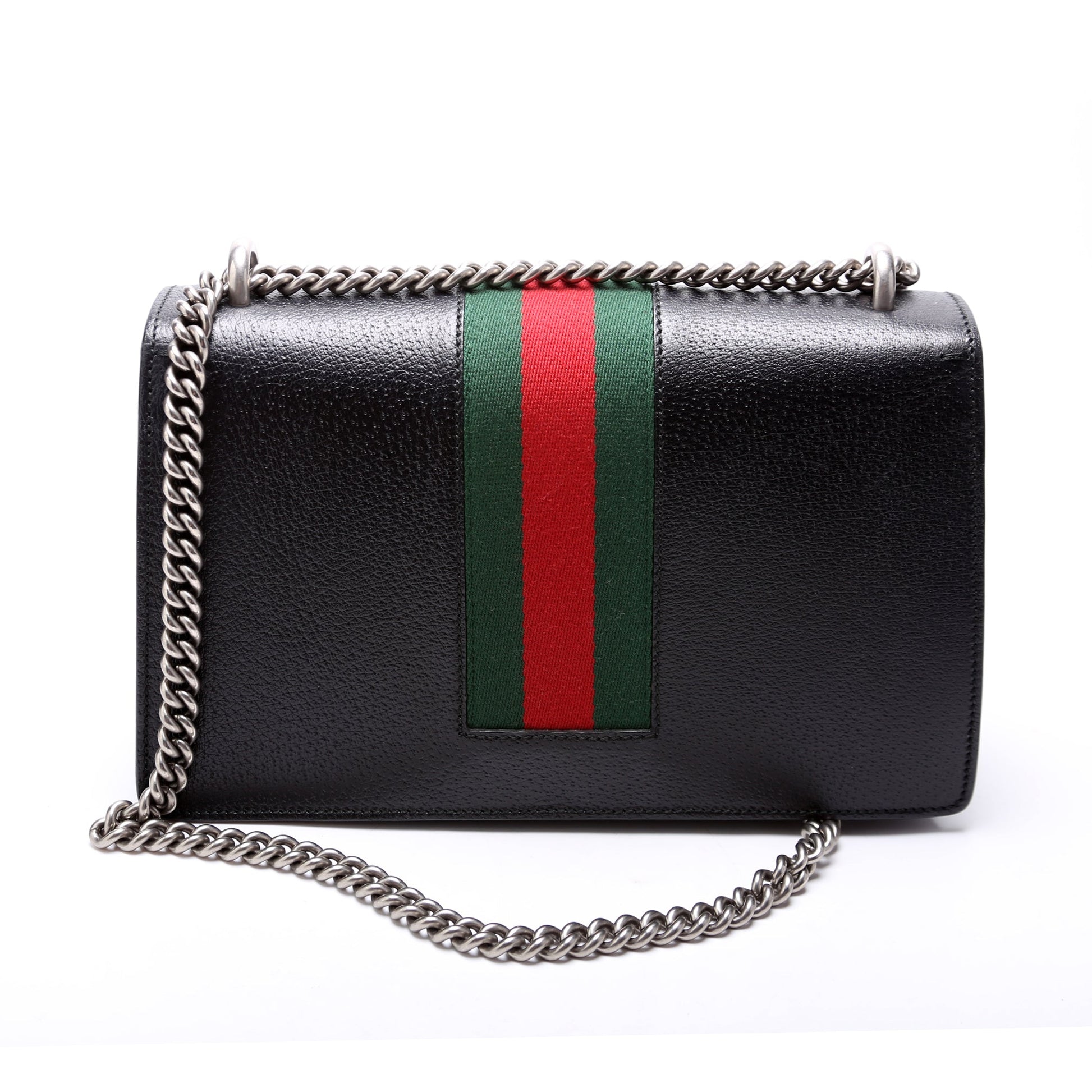 Gucci 400249 Dionysus Leather Shoulder Small Black Bag