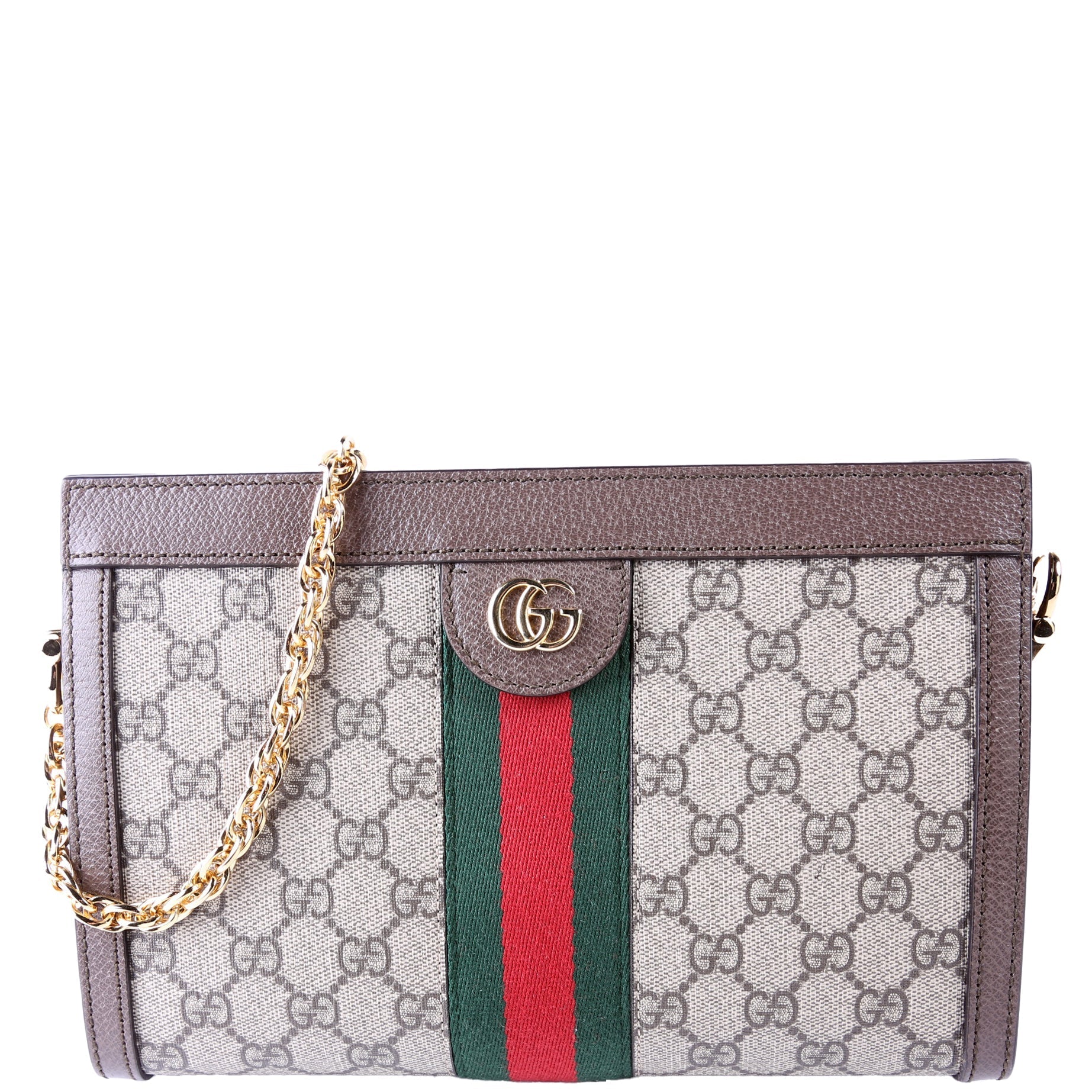 Gucci 503877 GG Supreme Ophidia Small Chain Brown Bag