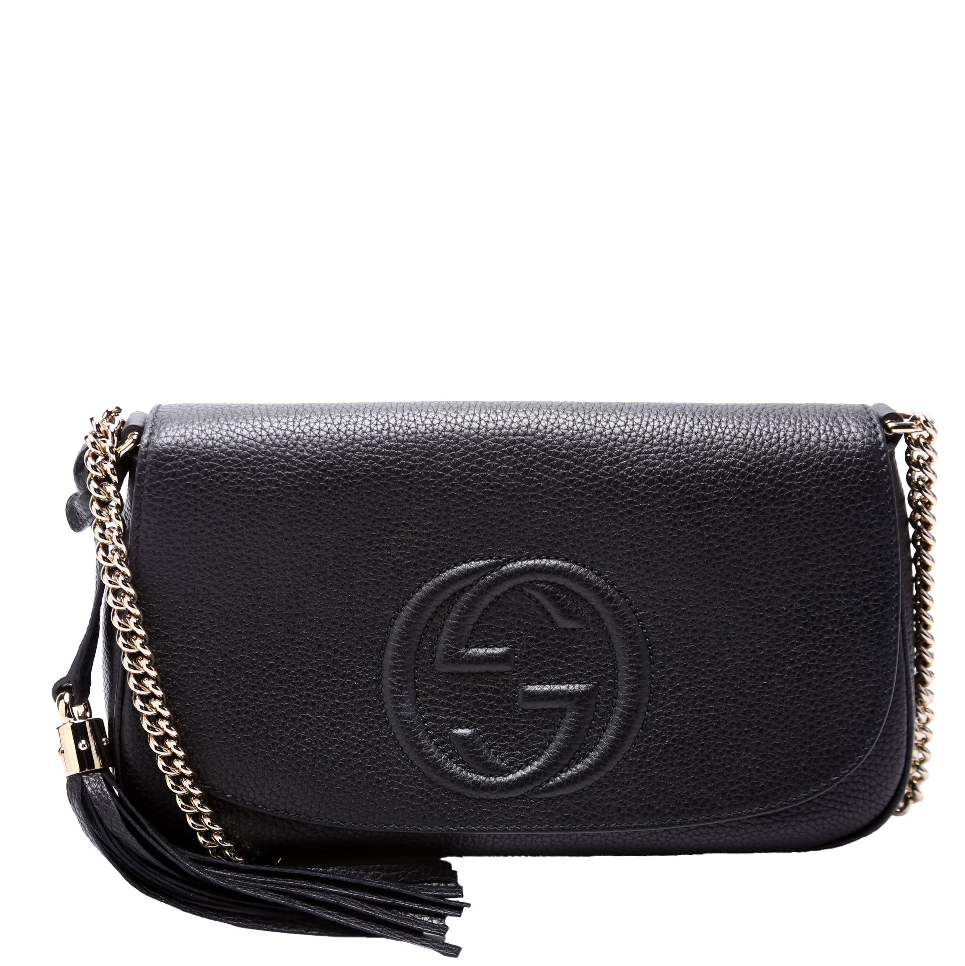 Gucci 336752 Soho Chain Crossbody Medium Black Bag