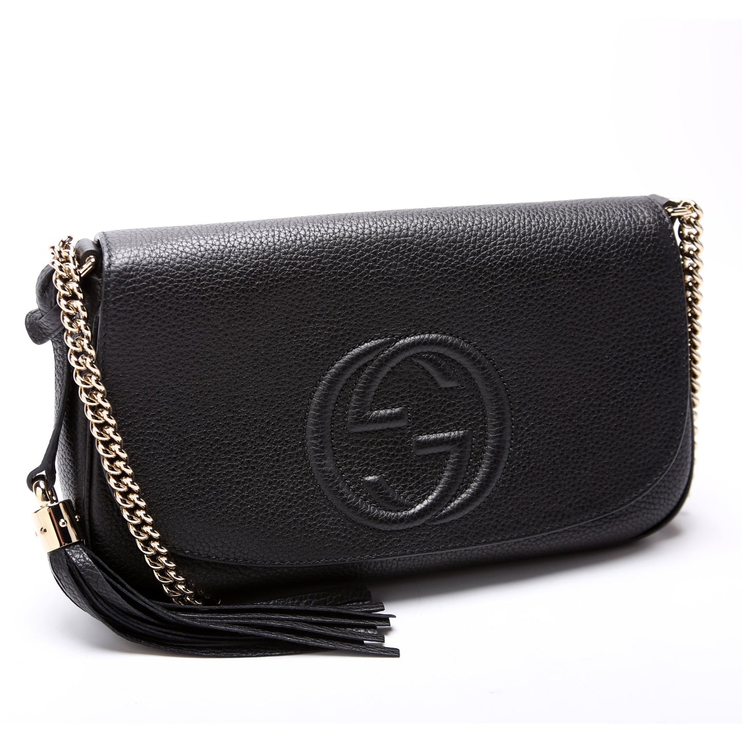Gucci 336752 Soho Chain Crossbody Medium Black Bag
