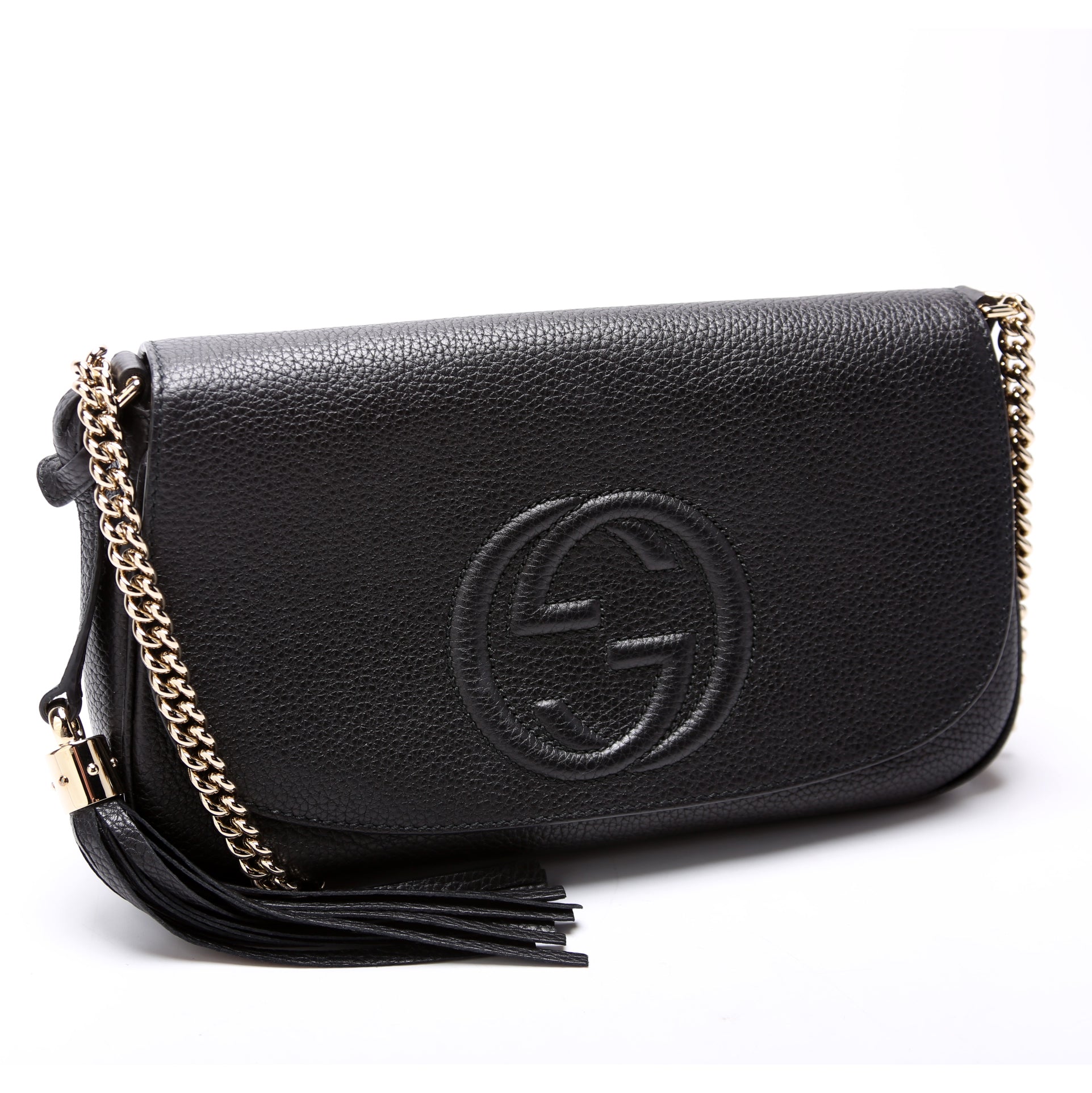 Gucci 336752 Soho Chain Crossbody Medium Black Bag