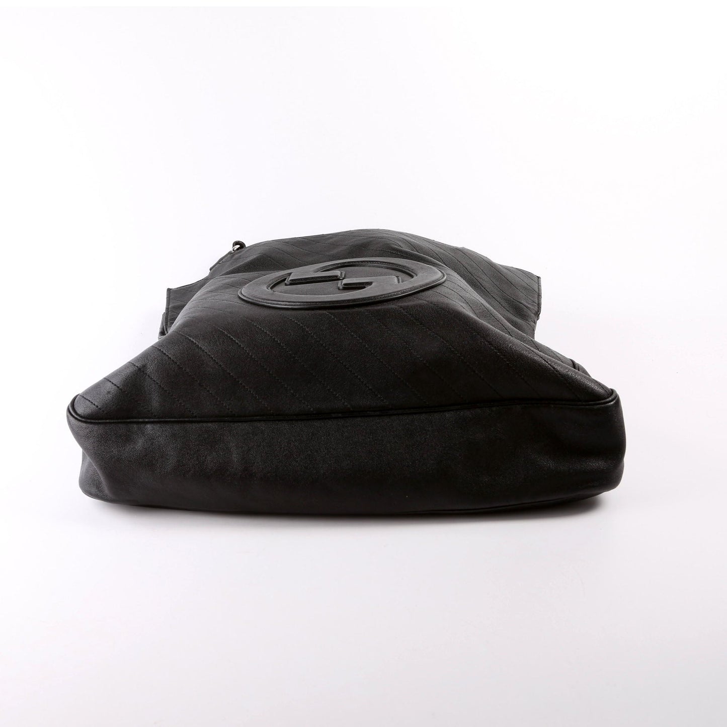 Gucci 751516 Blondie Medium Leather Tote Black Bag