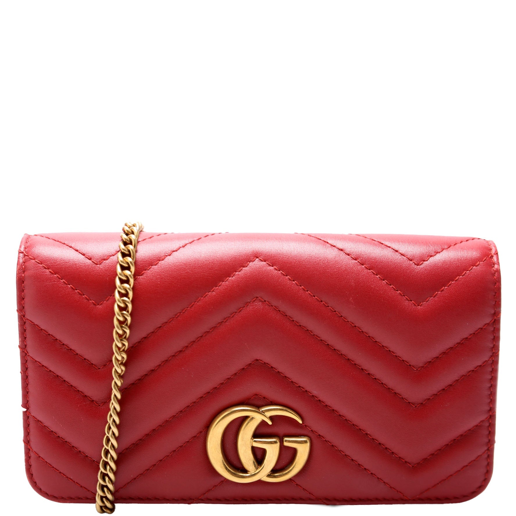 Gucci 488426 GG Marmont Mini Red Bag