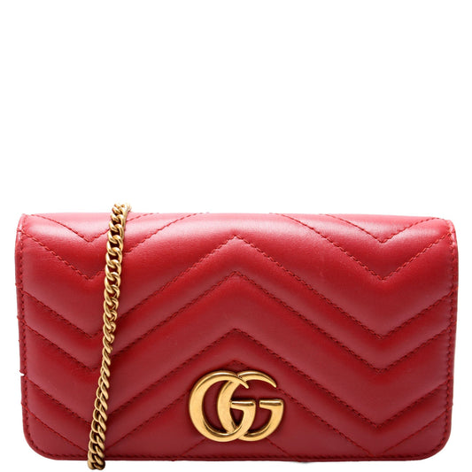 Gucci 488426 GG Marmont Mini Red Bag