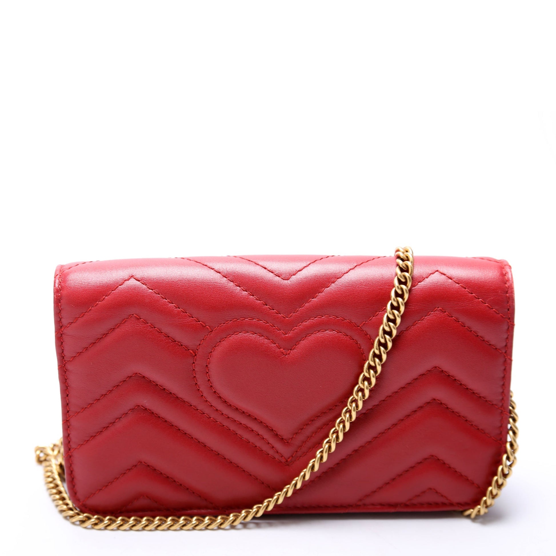 Gucci 488426 GG Marmont Mini Red Bag
