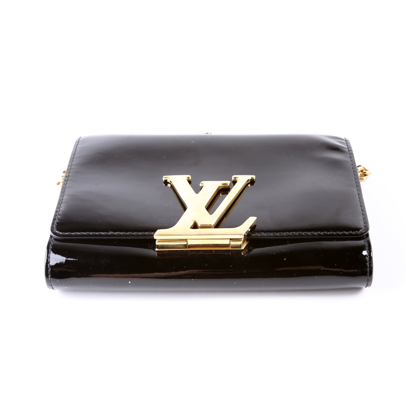 Louis Vuitton Louise MM Chain Bag Vernis Black