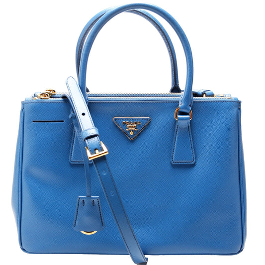 Prada Saffiano Galleria Small Blue Bag