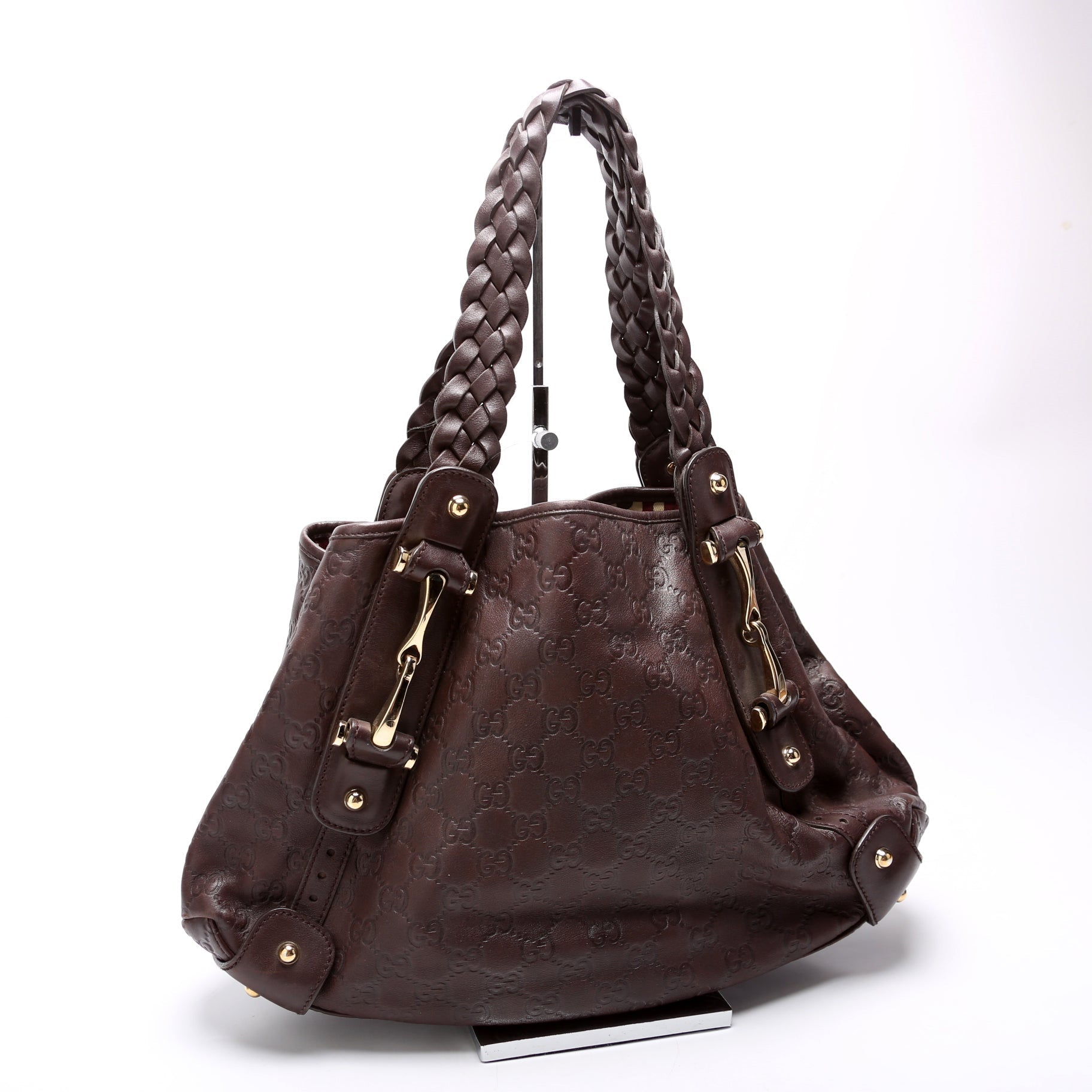 Gucci 162900 Pelham Medium Shoulder Brown Bag