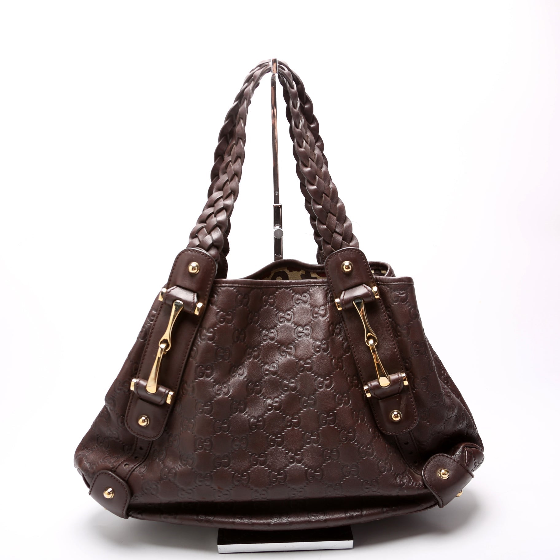Gucci 162900 Pelham Medium Shoulder Brown Bag