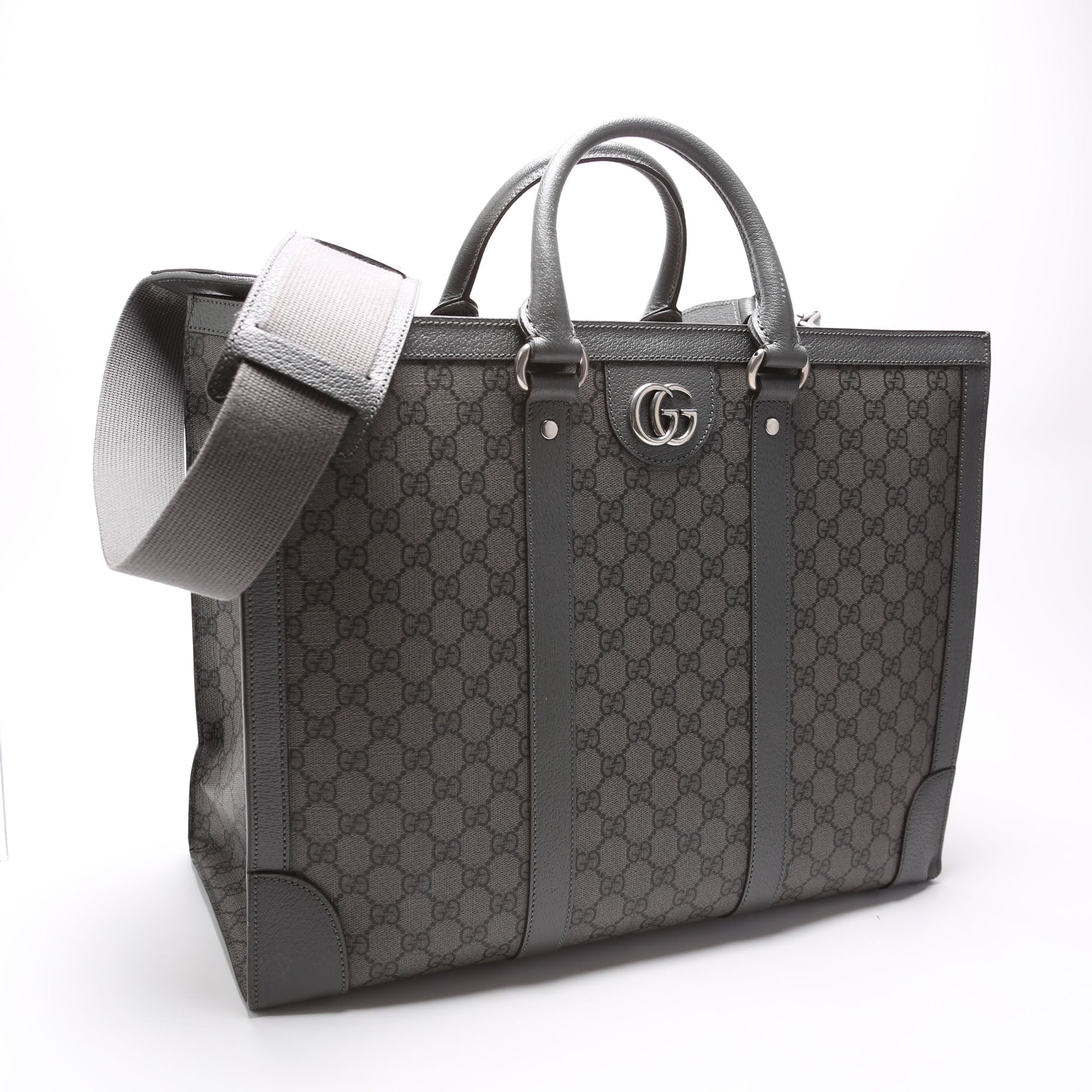 Gucci 724665 GG Supreme Ophidia Large Tote Grey Bag