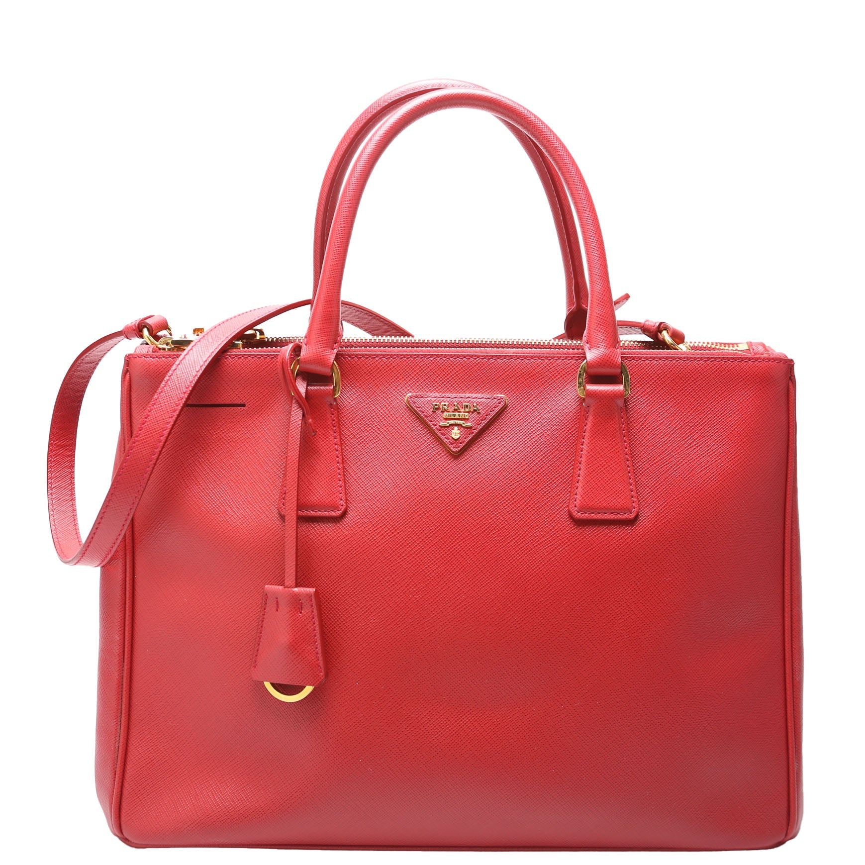 Prada Saffiano Galleria Large Red Bag
