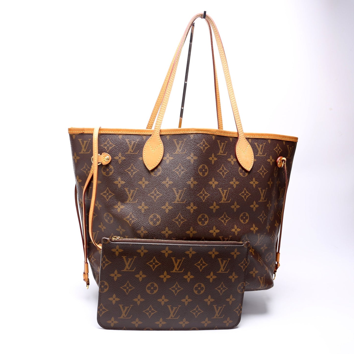 Louis Vuitton Neverfull With Wallet MM Monogram Yellow Interior
