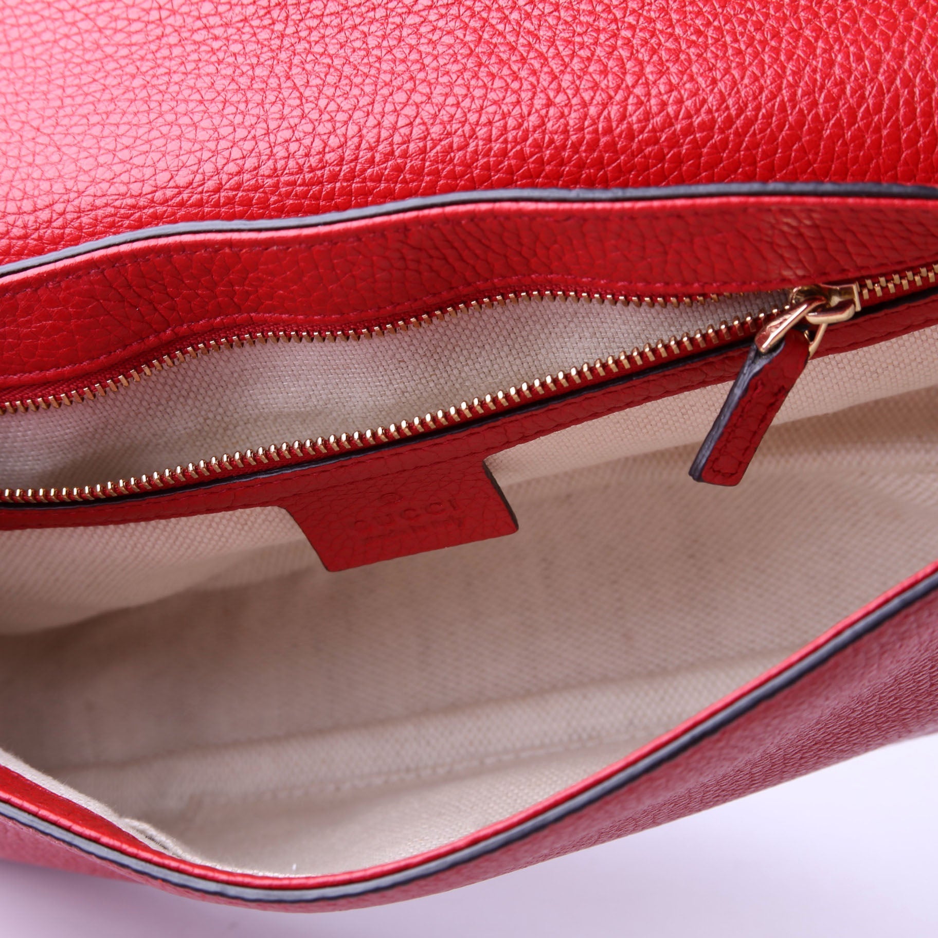 Gucci 536224 Soho Chain Tassel Flap Red Bag