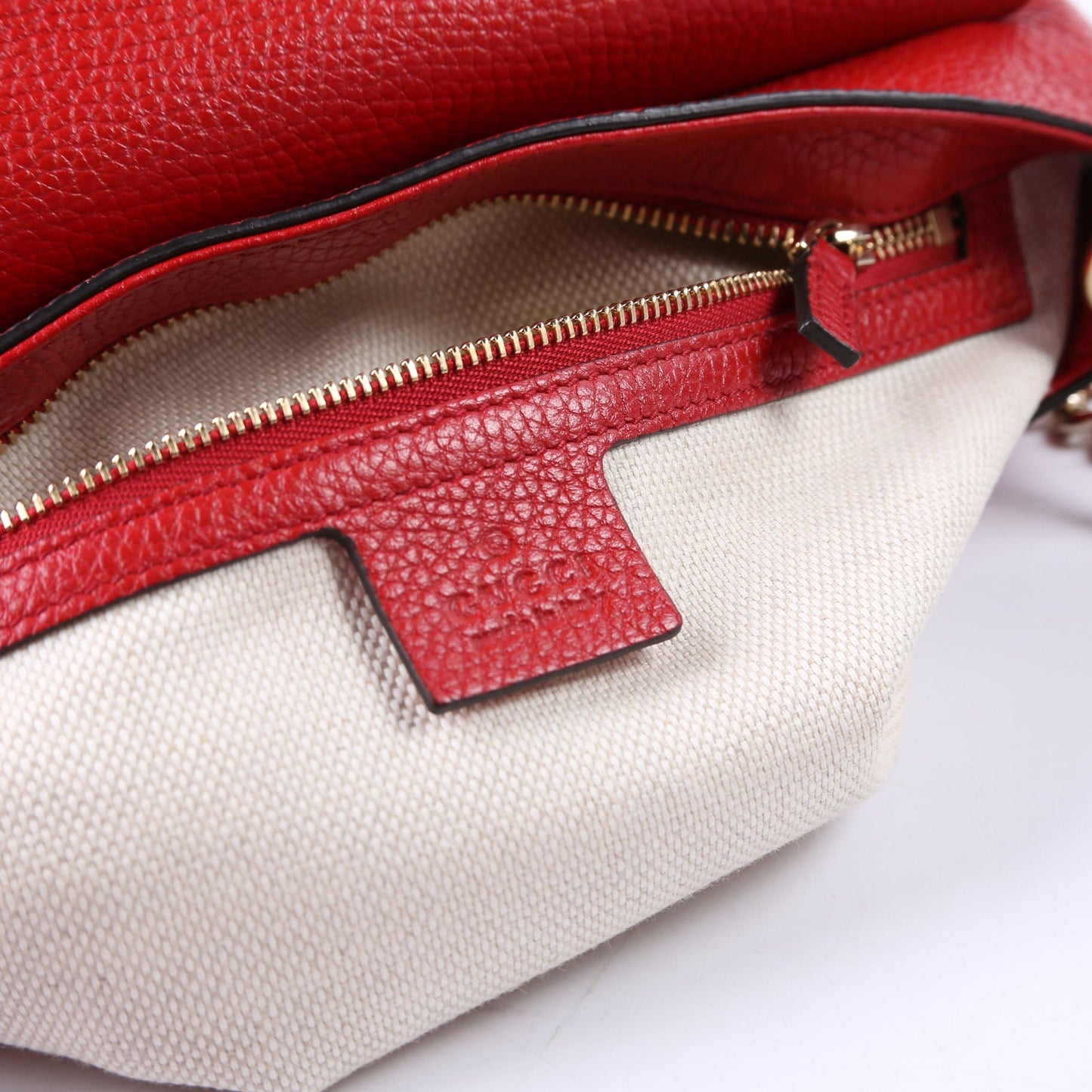 Gucci 536224 Soho Chain Tassel Flap Red Bag
