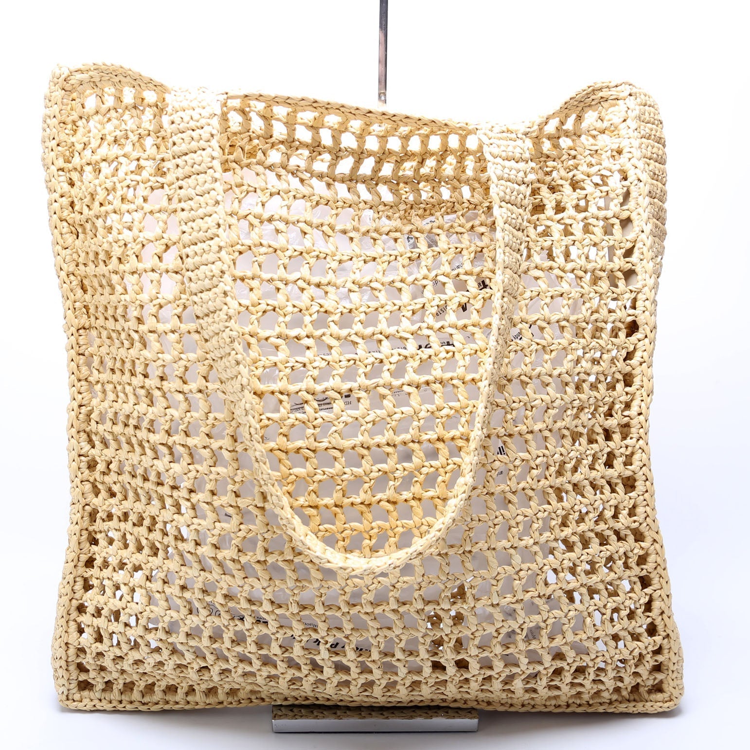 Prada Raffia Crochet Tote Bag - Style 2