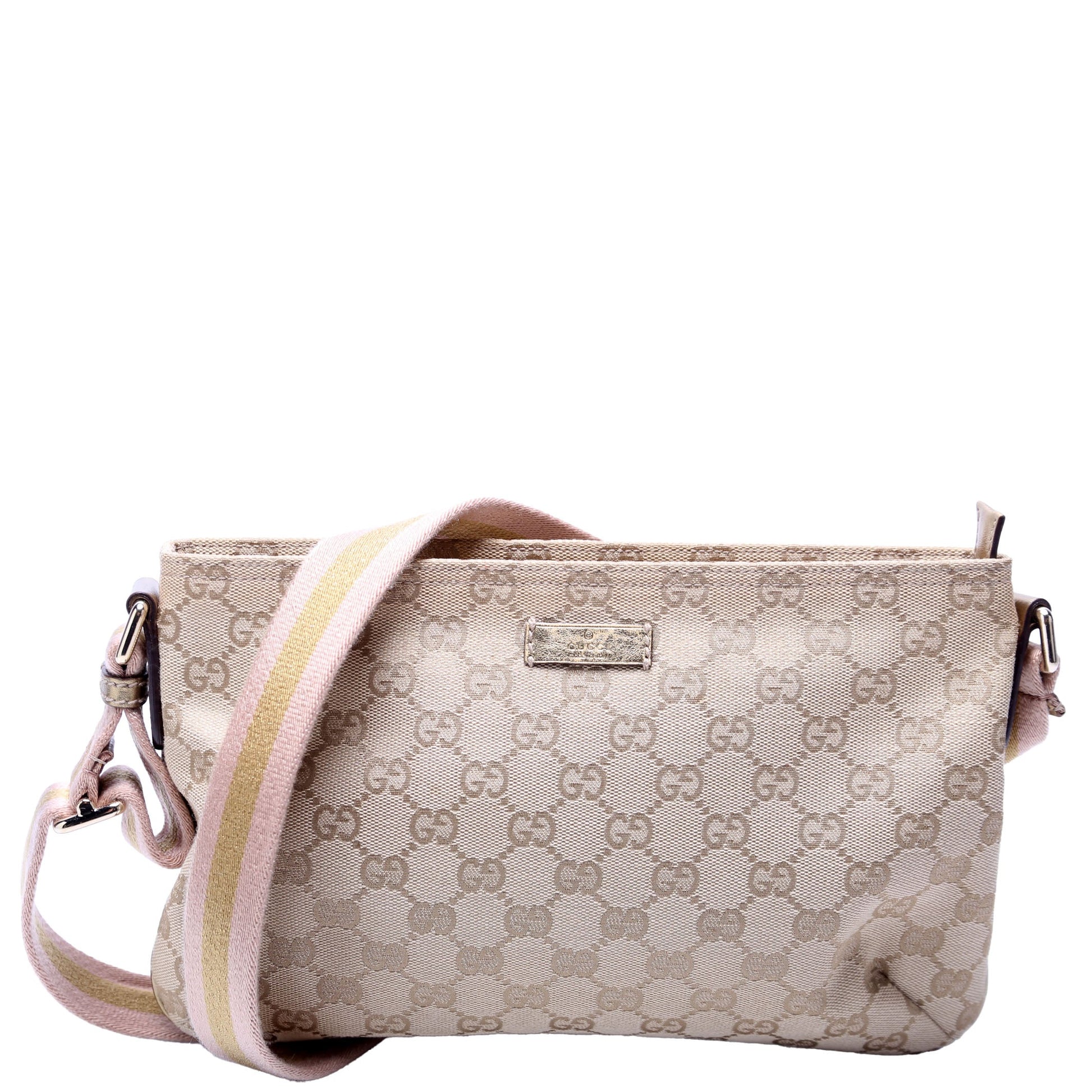 Gucci 189749 Shelly Web Shoulder Bag
