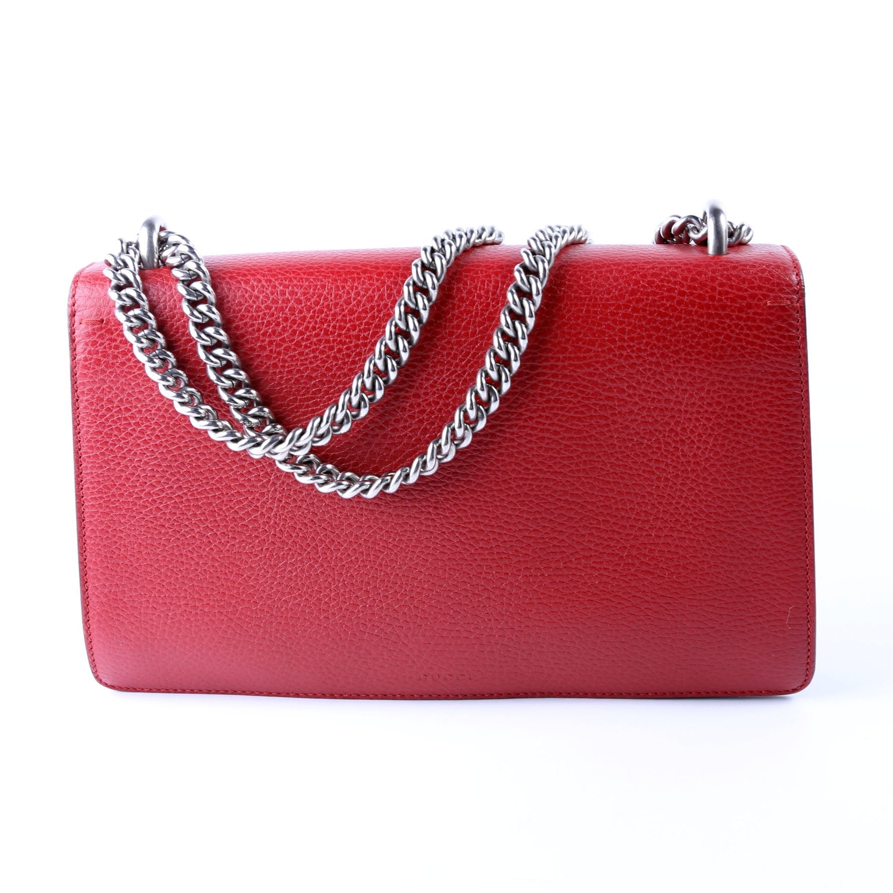 Gucci 400249 Dionysus Leather Shoulder Small Red Bag