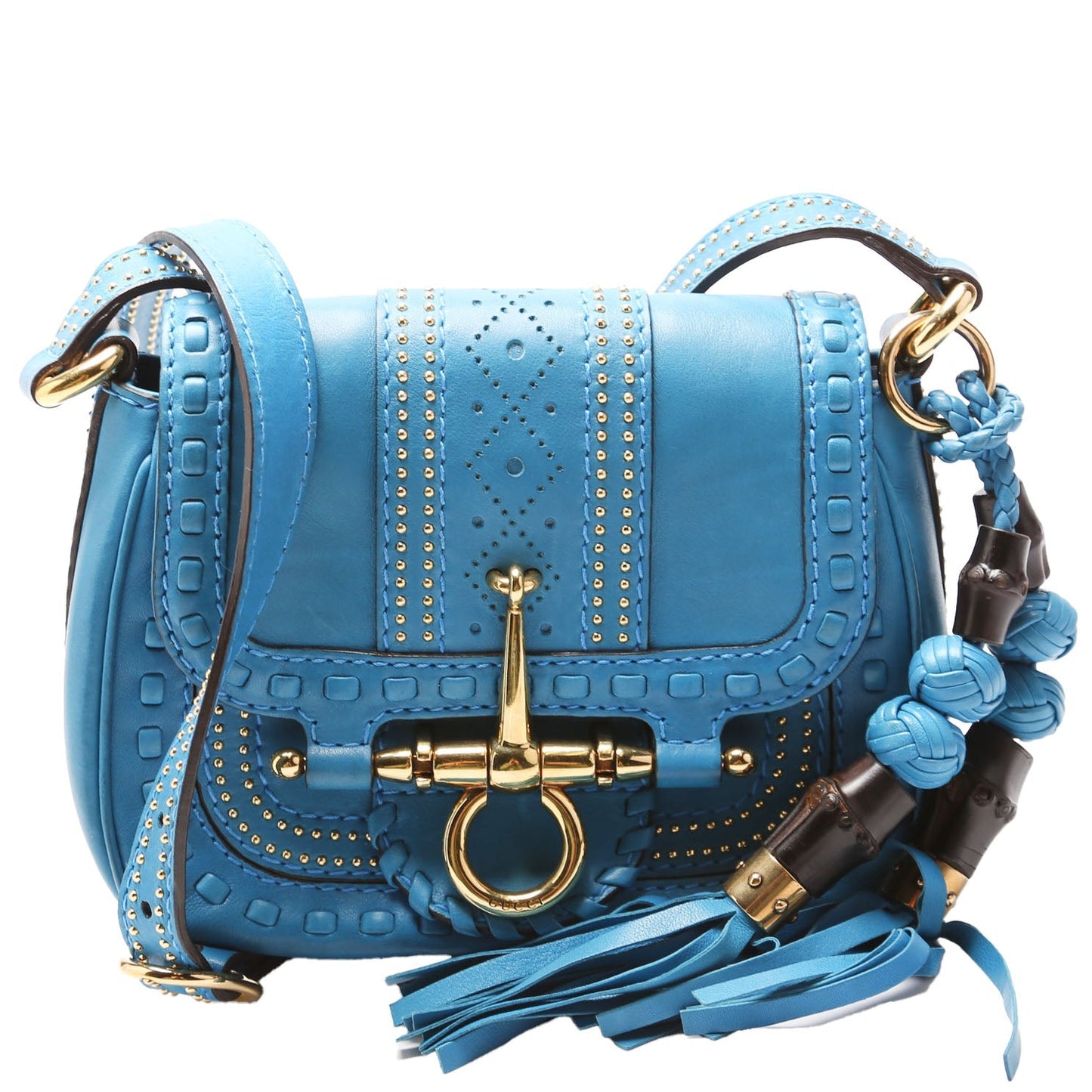 Gucci 263956 Snaffle Bit Small Shoulder Blue Bag