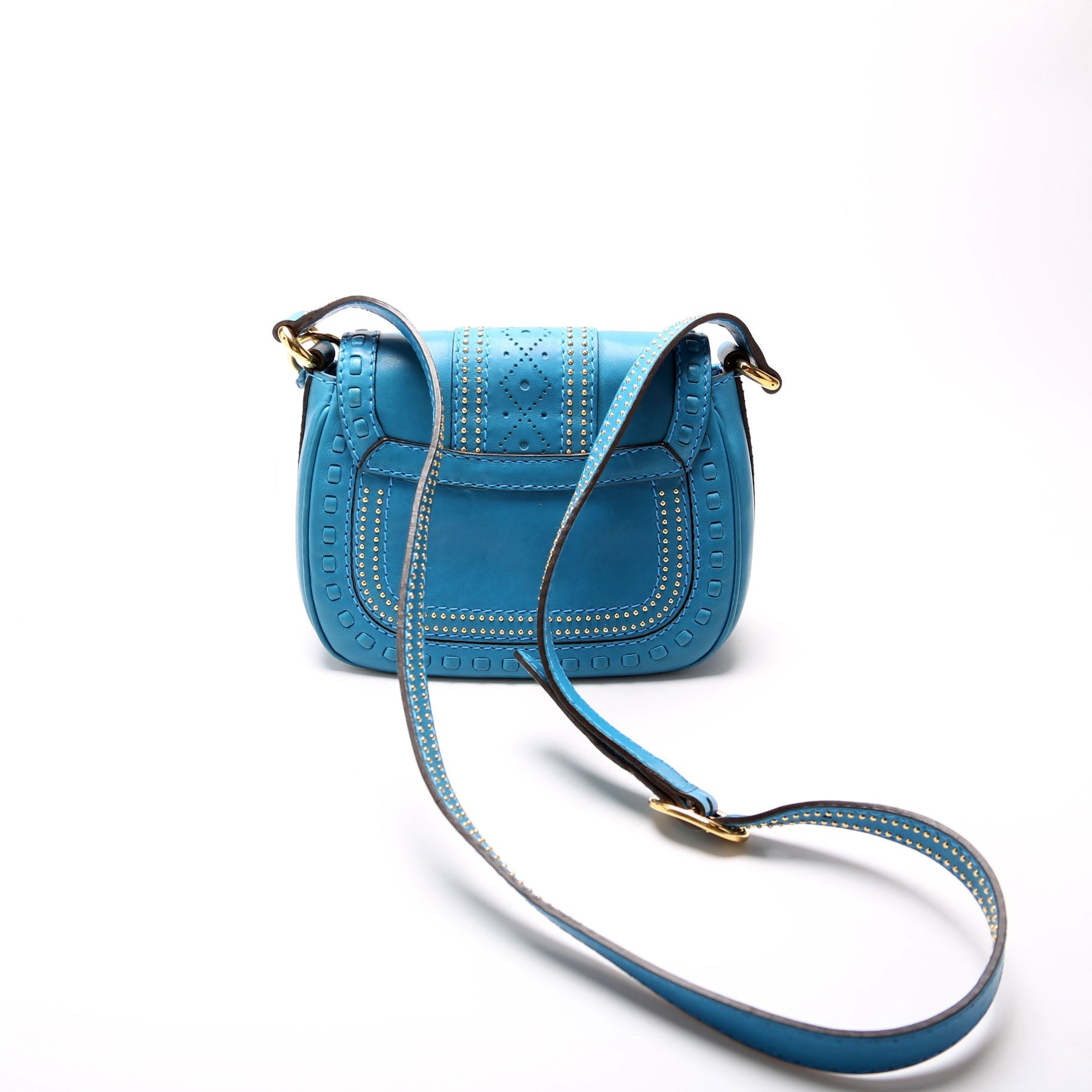 Gucci 263956 Snaffle Bit Small Shoulder Blue Bag