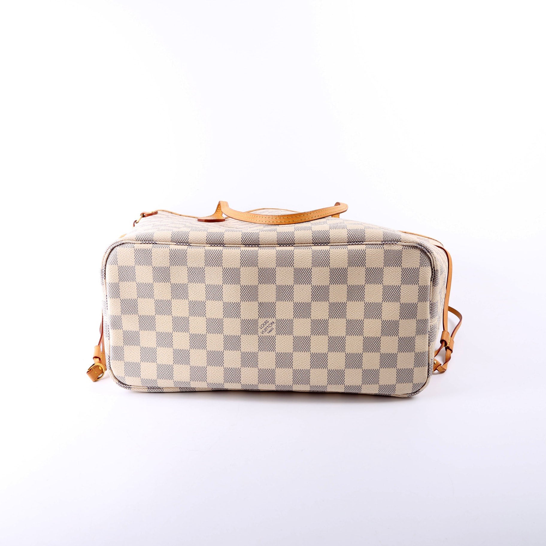Louis Vuitton Neverfull With Wallet MM Azur White Interior