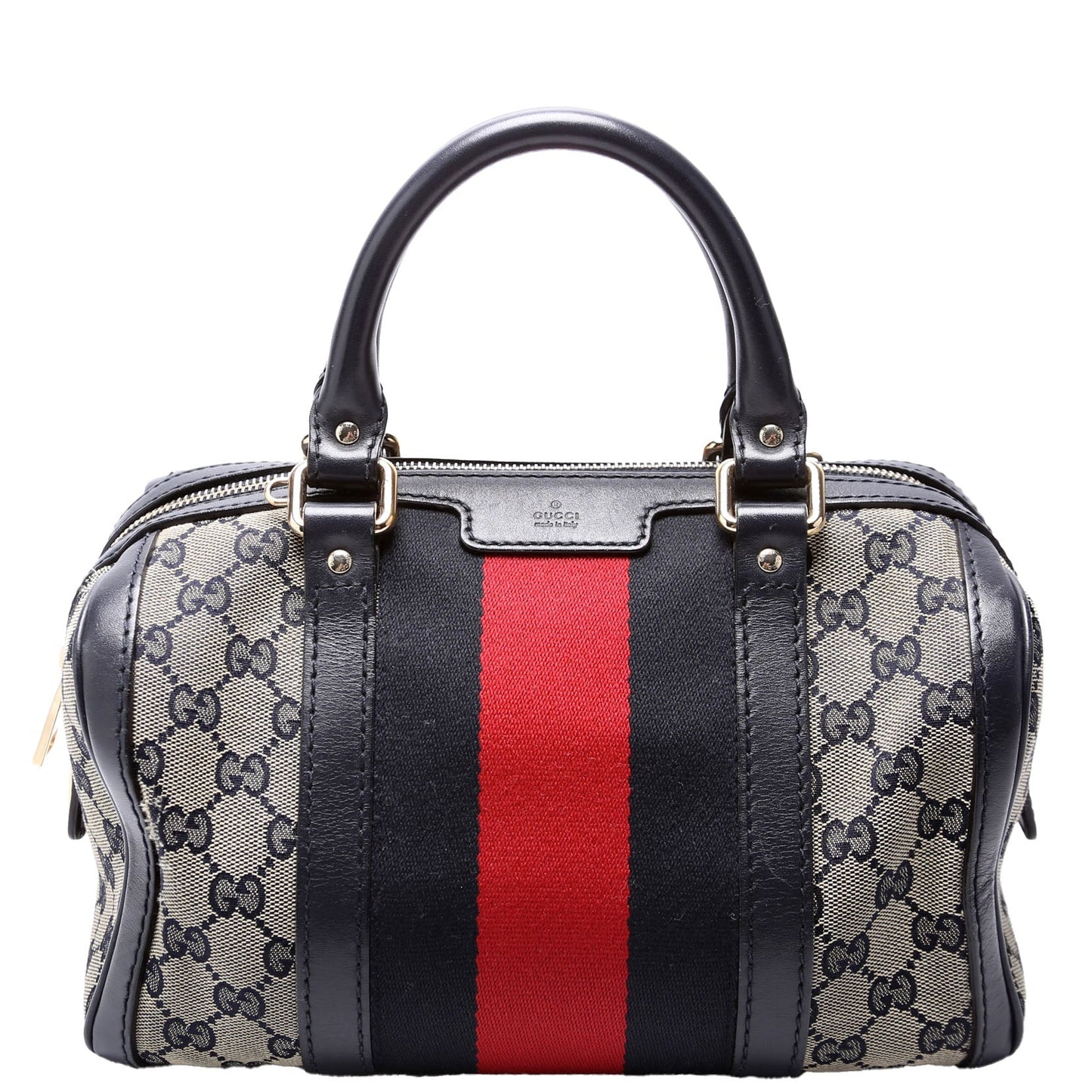 Gucci 269876 GG Canvas Small Boston Navy Bag