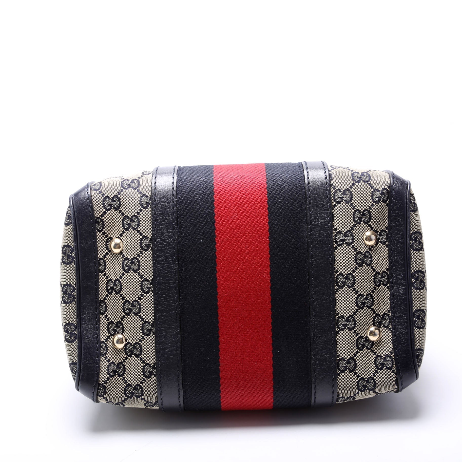 Gucci 269876 GG Canvas Small Boston Navy Bag
