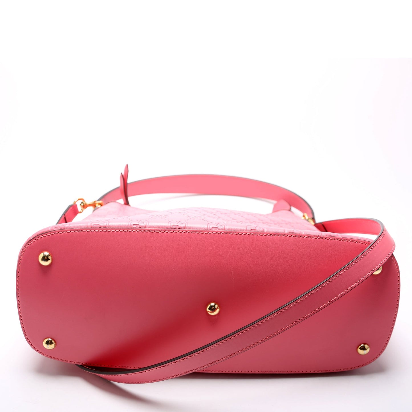 Gucci 414930 GG Sig Leather Hobo Pink Bag