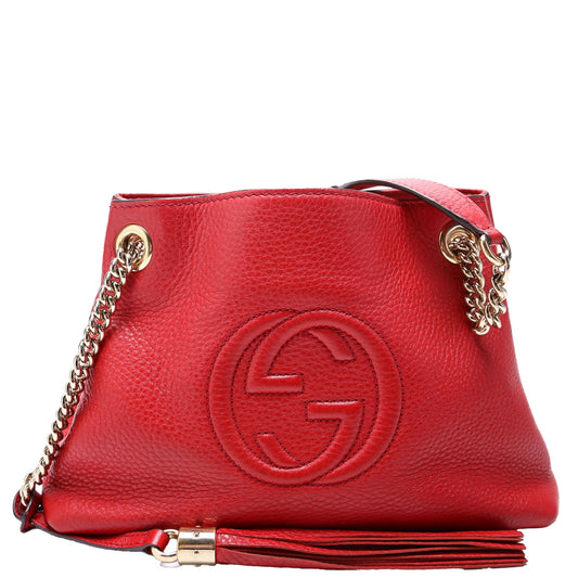 Gucci 387043 Soho Chain Mini Red Bag